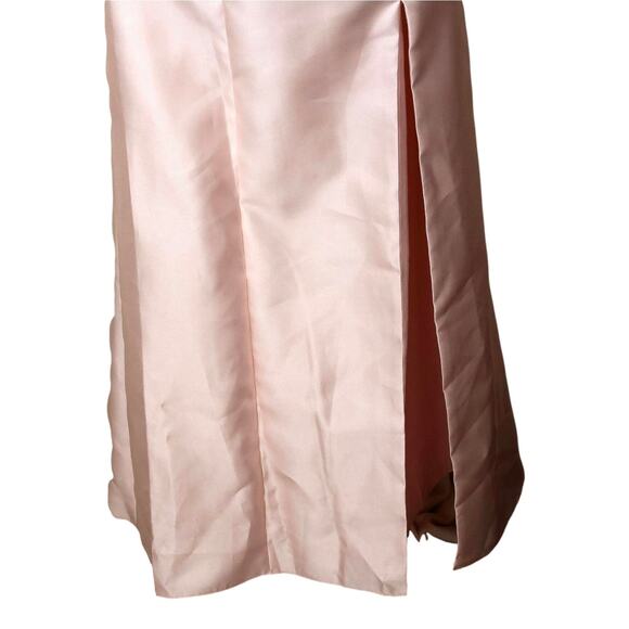 Alfred Sung Baby Pink Ball Gown/Prom Dress Front Leg Slit 14 - Picture 8 of 10